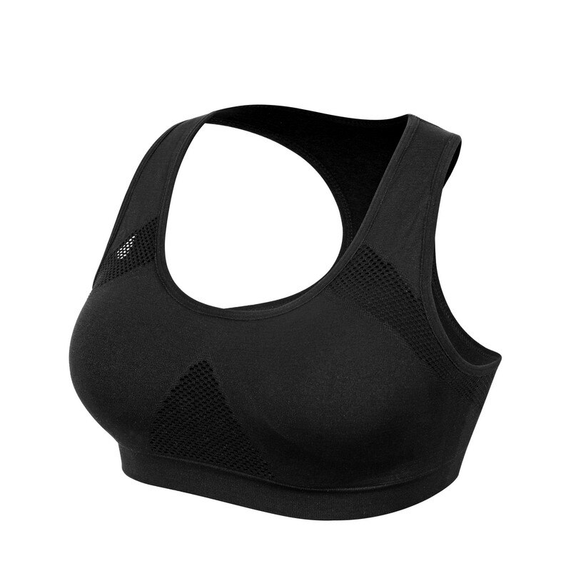 Veqking Women Breathable Sports Braabsorb Sweat Shockproof Padded Sports Bra Topathletic Gym 