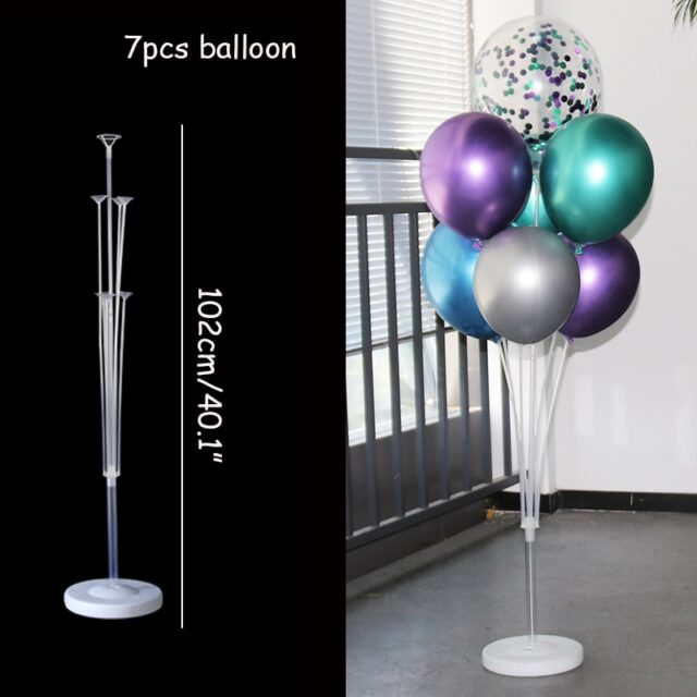 7/11/13/19 Tubes Balloon Stand Holder Column Confetti Balloons Happy